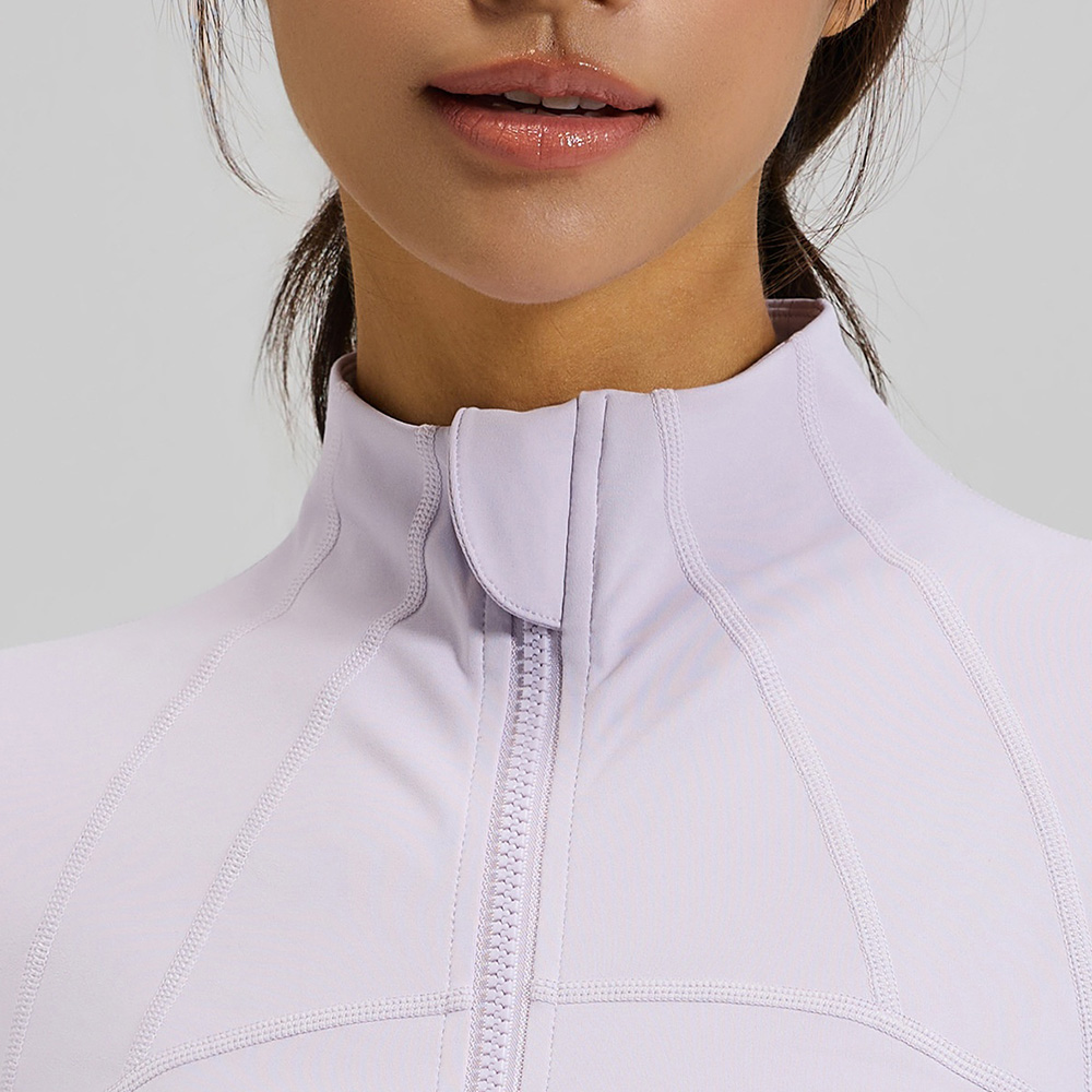 #MTWTP03 YojaFlex LightPurple Women's Yoga Jacket With Zipper Pockets