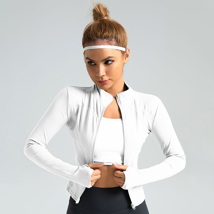 #MTWT01 Yojaflex White Women's Yoga Jacket Tops