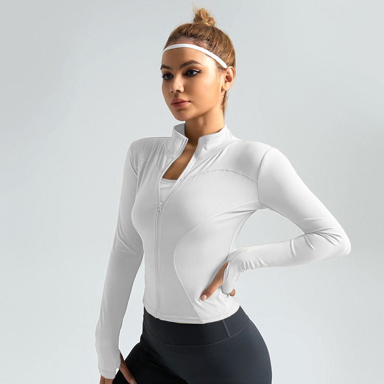 #MTWT01 Yojaflex White Women's Yoga Jacket Tops