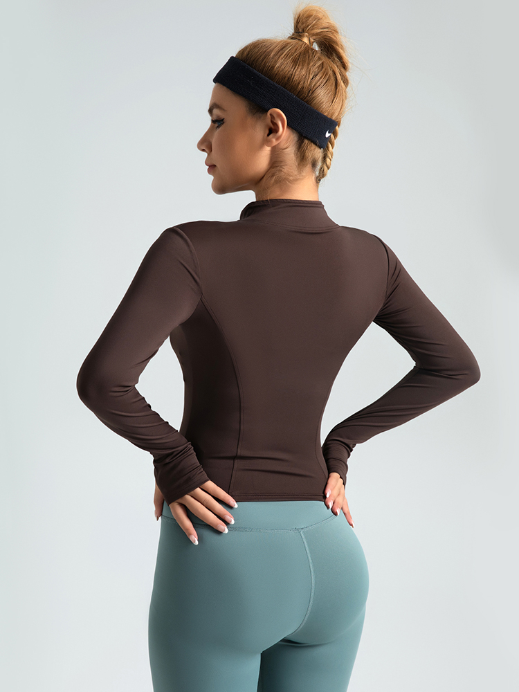 #MTWT01 Yojaflex Coffee Women's Yoga Jacket Tops