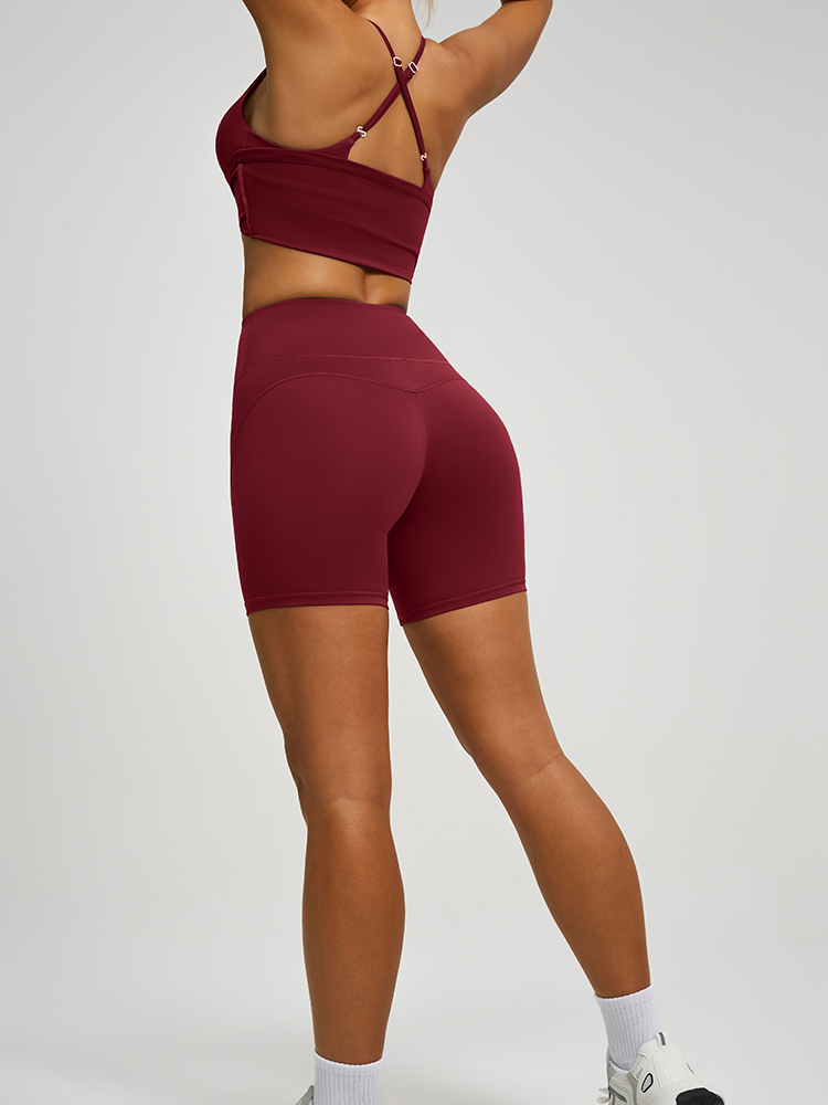 #JYJB022+#JYJA009 Yojaflex Dark Red Women's Yoga Set 2 Pieces