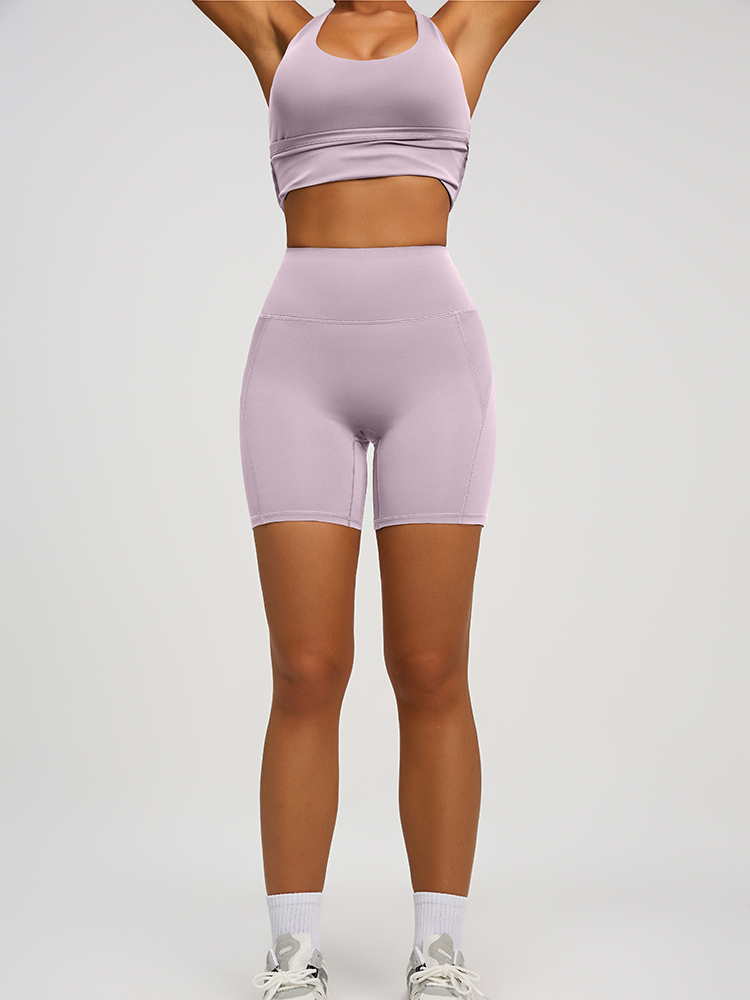 #JYJB022+#JYJA009 Yojaflex Light Purple Women's Yoga Set 2 Pieces