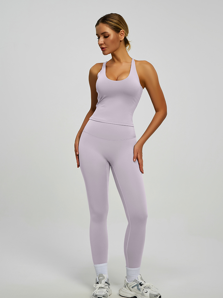 #JYJB022+#JYJK026 Yojaflex Light Purple Women's Yoga Set 2 Pieces
