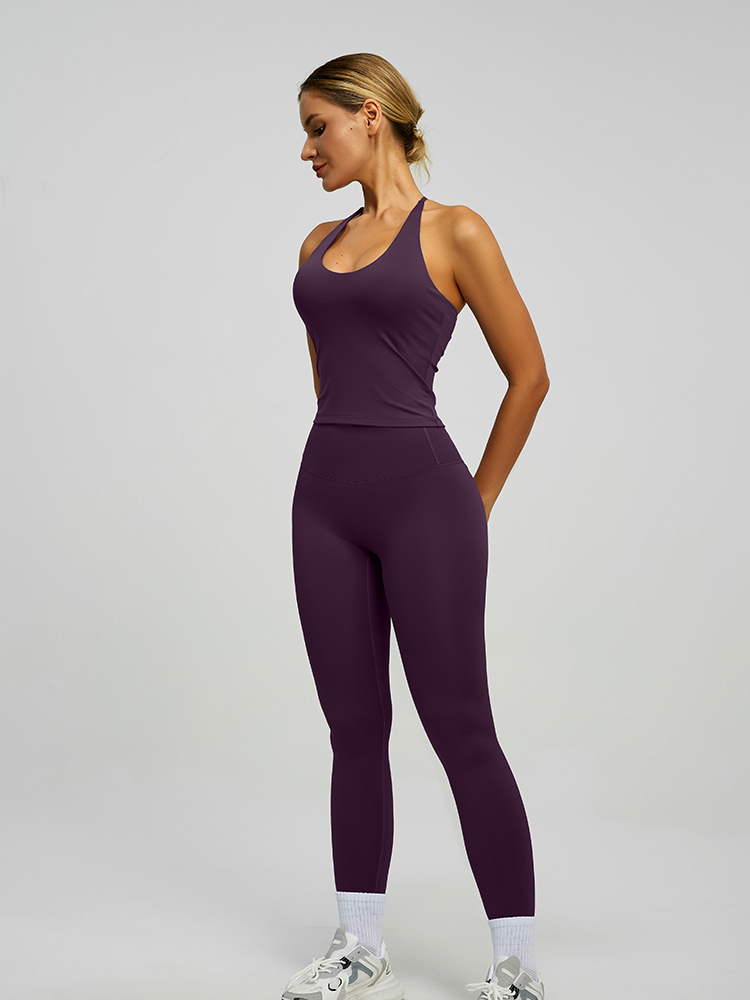 #JYJB022+#JYJK026 Yojaflex Dark Purple Women's Yoga Set 2 Pieces