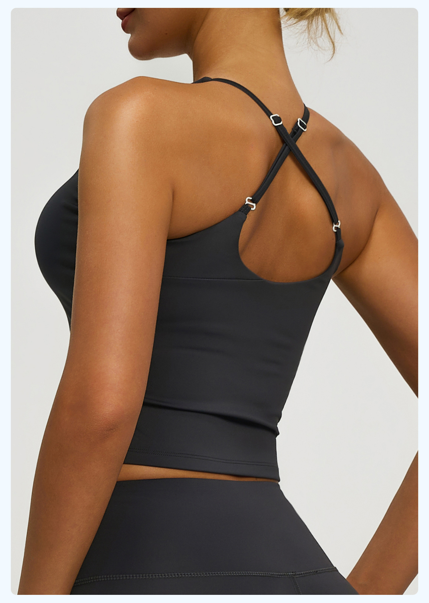 #JYJB022+#JYJK026 Yojaflex Dark Grey Women's Yoga Set 2 Pieces