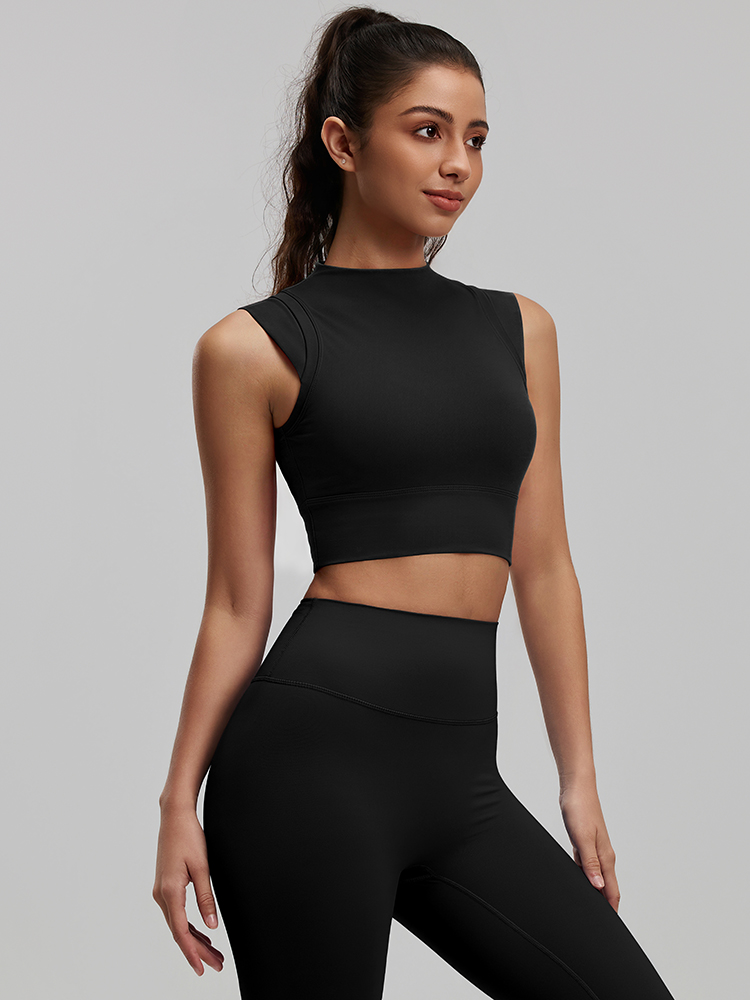 #JYJB026+#JYJK026 Yojaflex Black Women's Yoga Set 2 Pieces