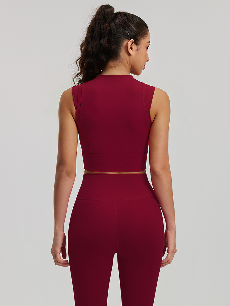 #JYJB026+#JYJK026 Yojaflex Dark Red Women's Yoga Set 2 Pieces