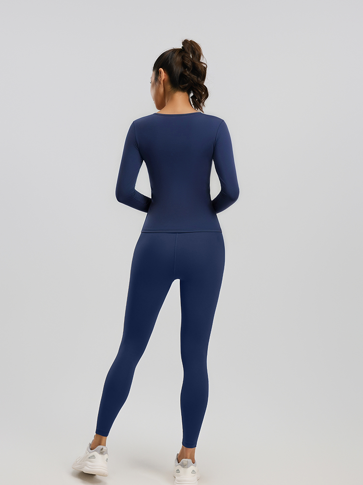 #JYJC024+#JYJK026 Yojaflex Dark Blue Women's Yoga Set 2 Pieces