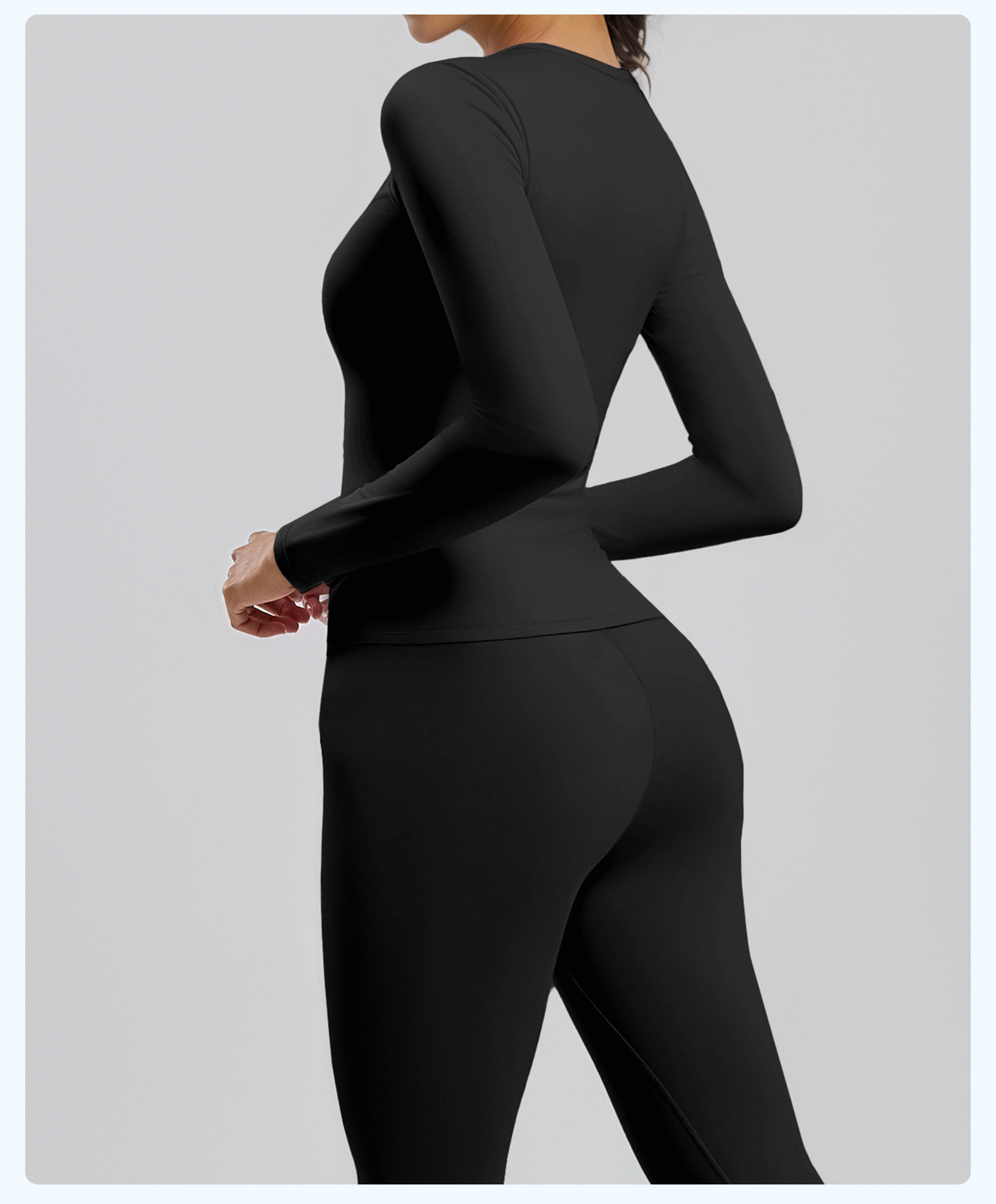 #JYJC024+#JYJK026 Yojaflex Black Women's Yoga Set 2 Pieces