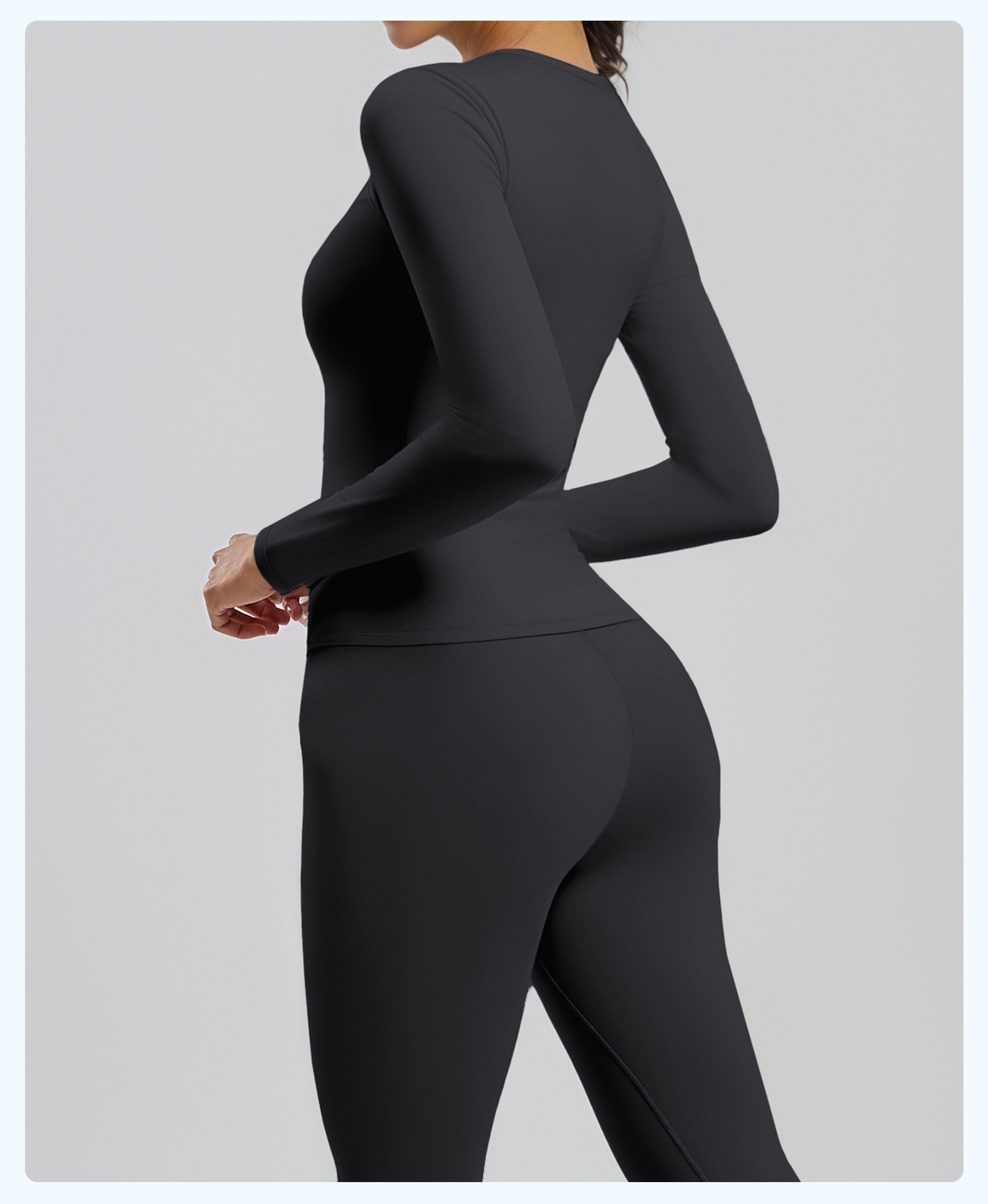 #JYJC024+#JYJK026 Yojaflex Dark Grey Women's Yoga Set 2 Pieces