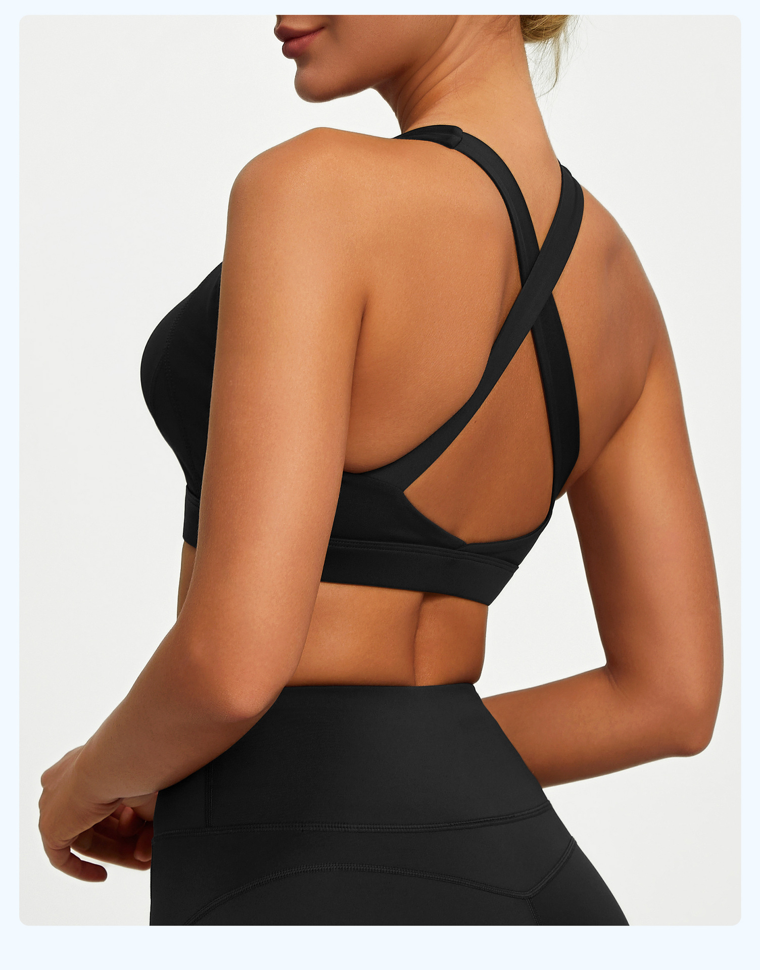 #JYJN050+#JYJA009 Yojaflex Black Women's Yoga Set 2 Pieces