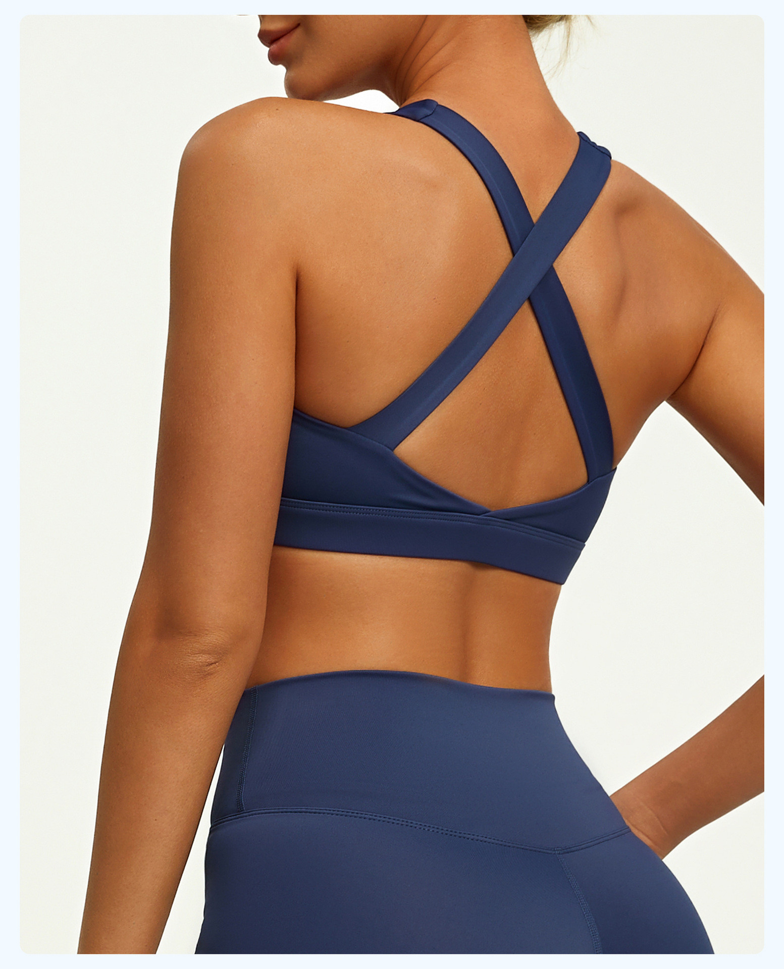 #JYJN050+#JYJA009 Yojaflex Dark Blue Women's Yoga Set 2 Pieces