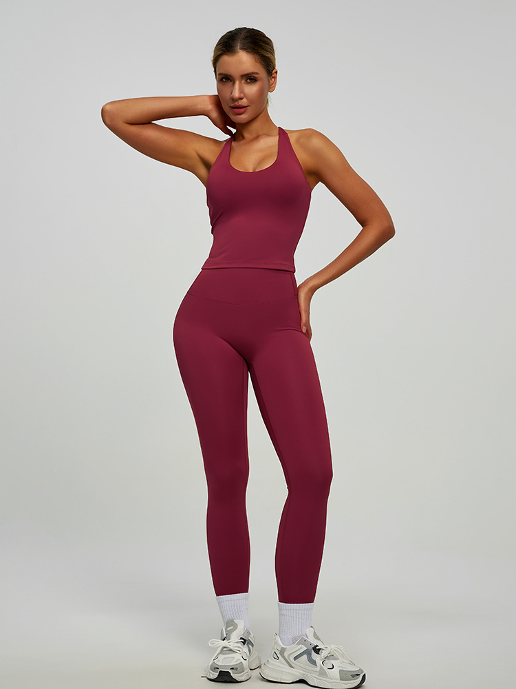 JYJB022 Yojaflex Dark Red Women's Yoga Sports Bra