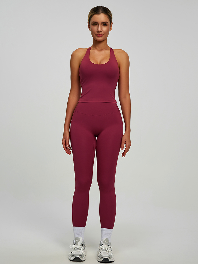 JYJB022 Yojaflex Dark Red Women's Yoga Sports Bra