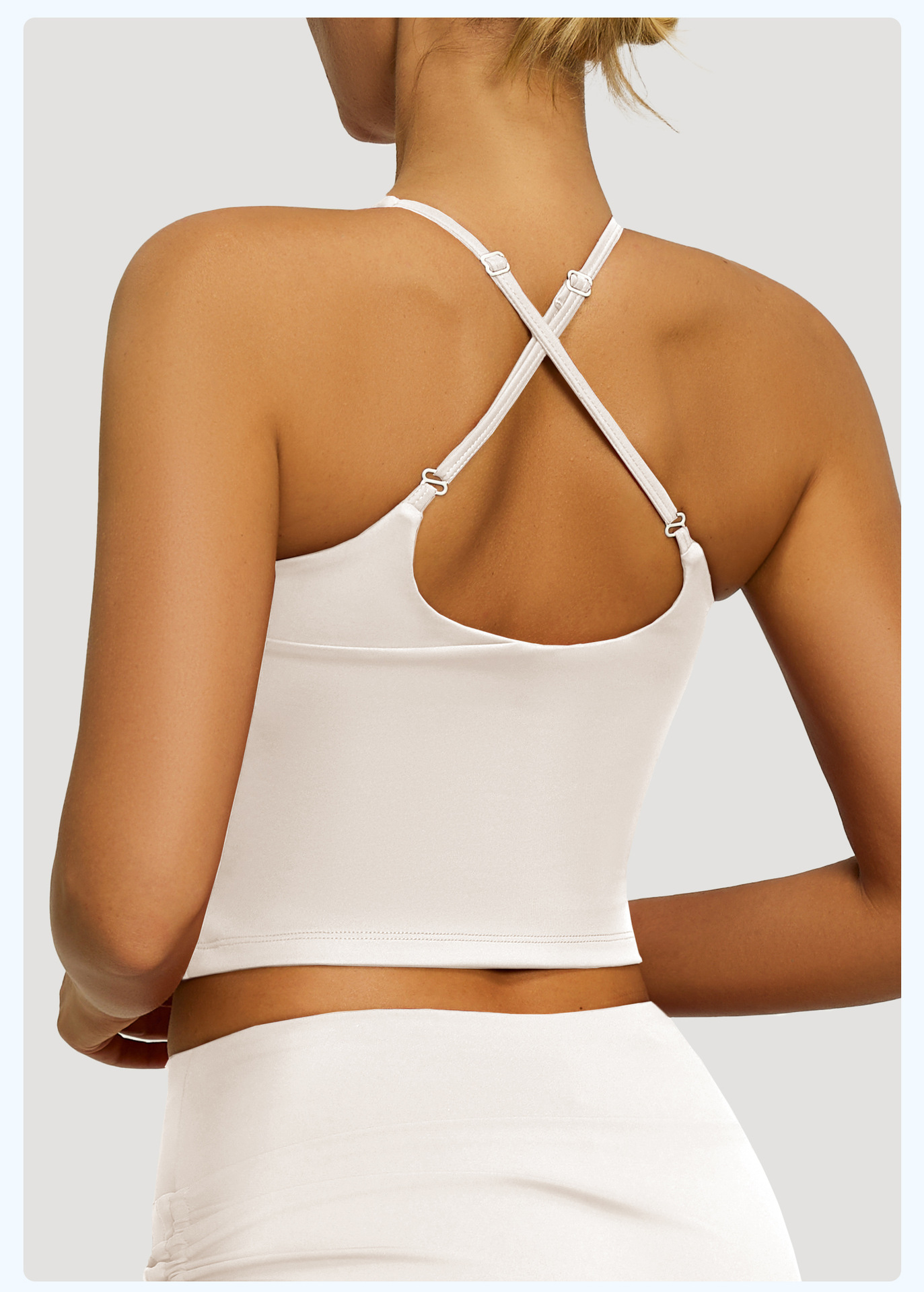 JYJB022 Yojaflex Milky White Women's Yoga Sports Bra