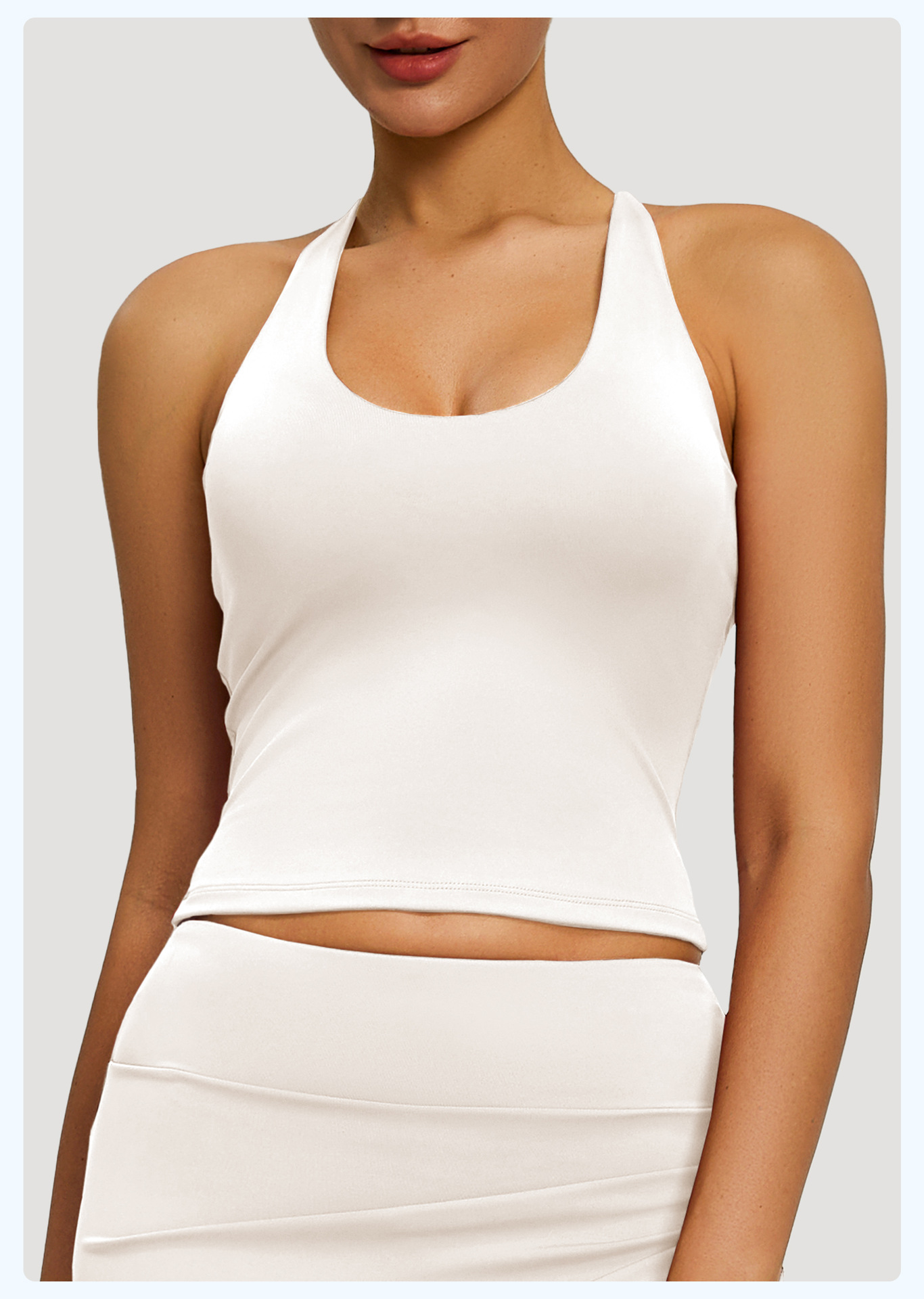 JYJB022 Yojaflex Milky White Women's Yoga Sports Bra