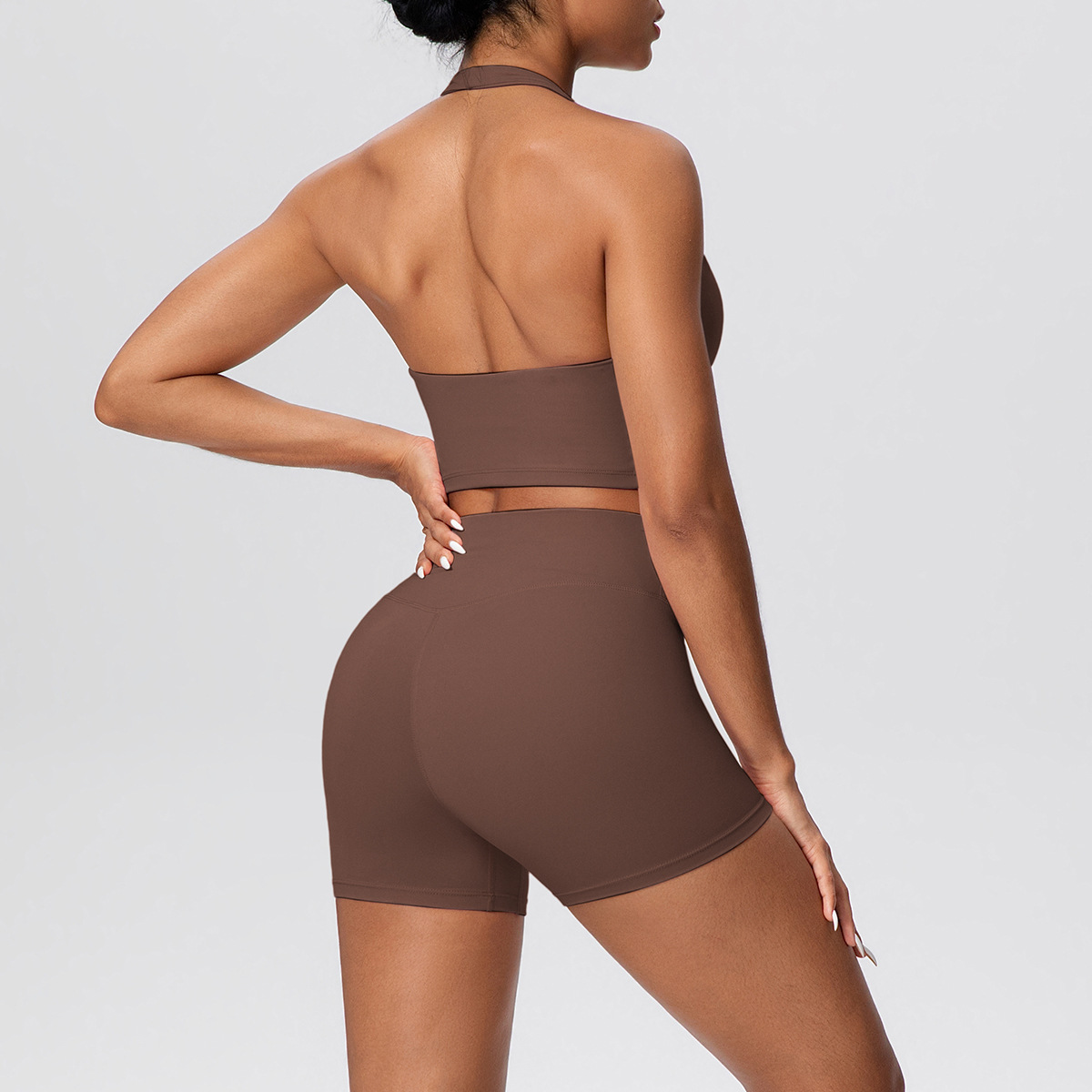 Women Halter U Neck Yoga 2-Piece Outfit,