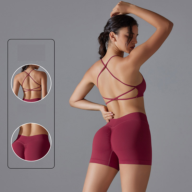 Women Thin Strap Long Cami Yoga 2-Piece 