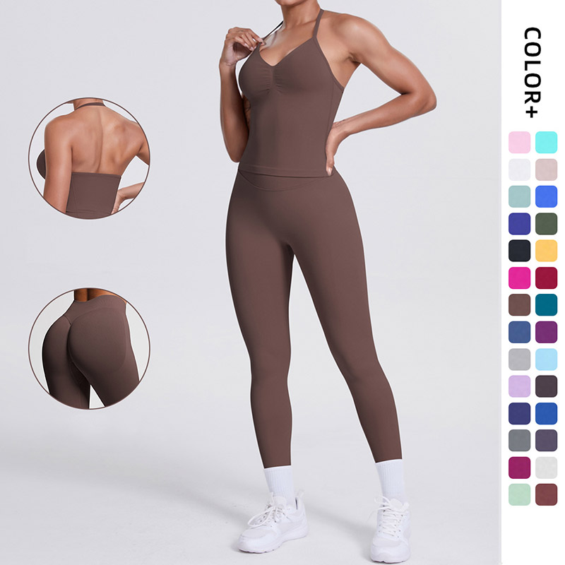 Women Halter Neck Yoga 2-Piece Outfit, S