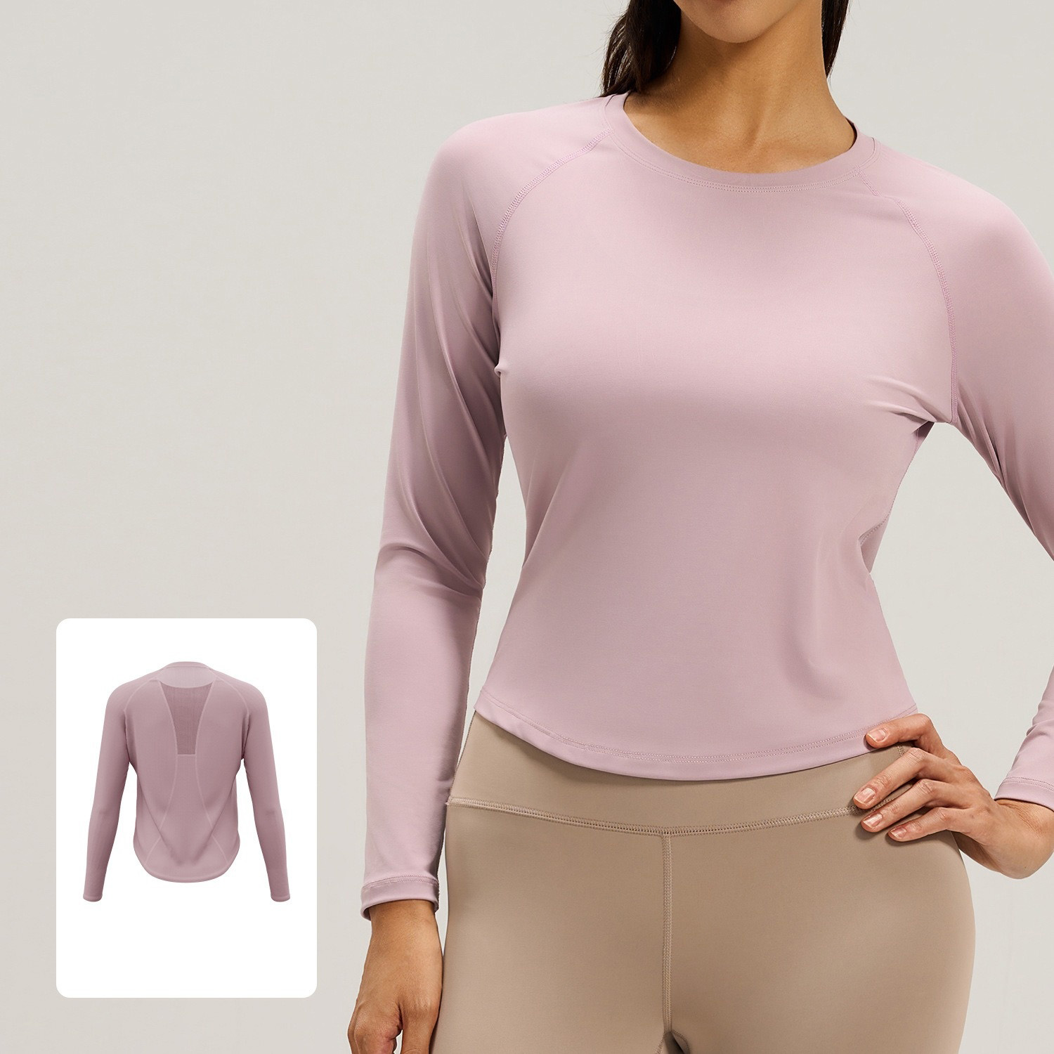 Loose-Fit Long-Sleeve Sports T-Shirt With Mesh Back 5 Colors YFJYWC024
