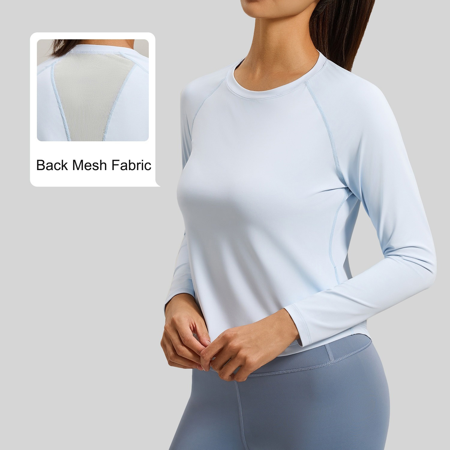 Loose-Fit Long-Sleeve Sports T-Shirt Wit