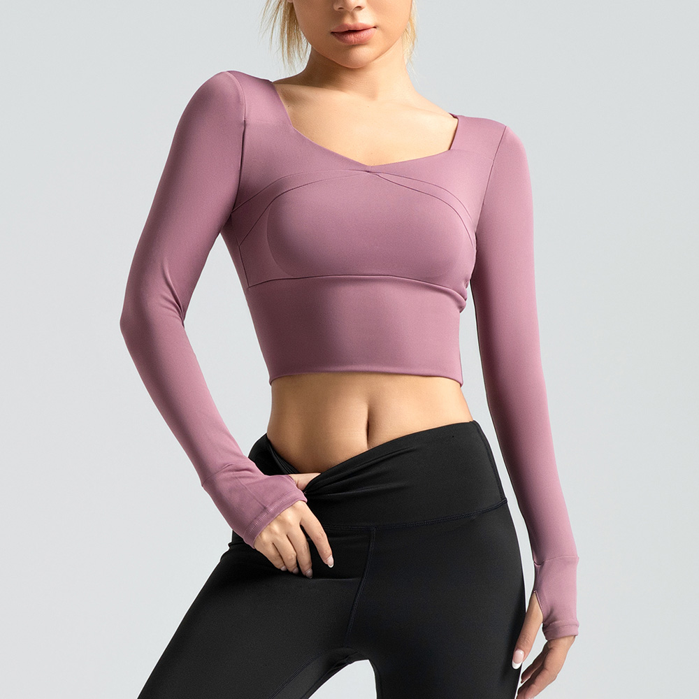 Women's Breathable Yoga/Fitness Top with Built-in Pads 8 Colors YFMTWCX02