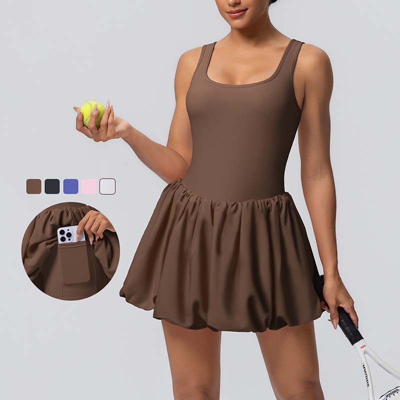 Quick Dry Training Dress, Square Neck Ru