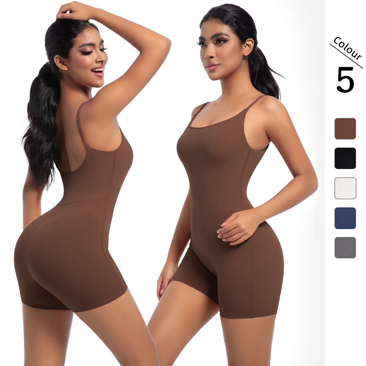 Women Thin Strap Square Neck Short Jumps