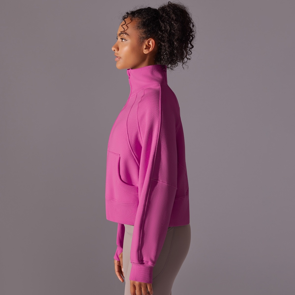 Loose Fleece-Lined Warm Yoga & Casual Sweatshirt/Jacket For Autumn And Winter 4 Colors YFYS7026