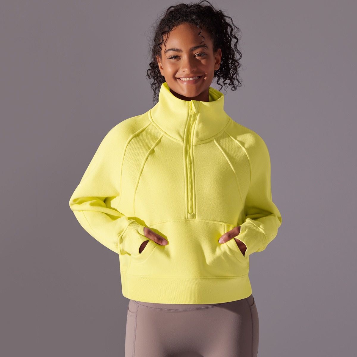 Loose Fleece-Lined Warm Yoga & Casual Sweatshirt/Jacket For Autumn And Winter 4 Colors YFYS7026