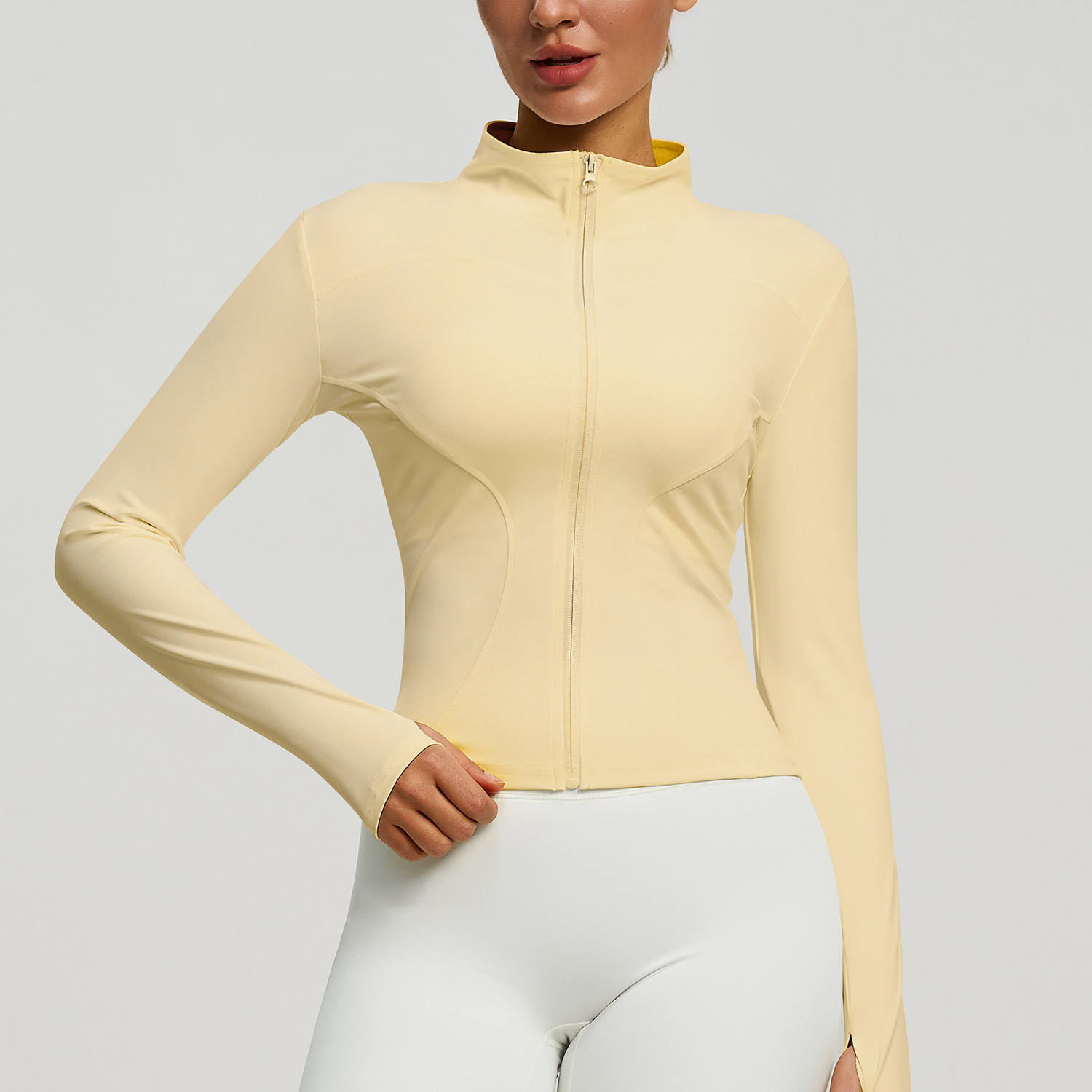 Full Stand-up Collar High Elastic Women Jacket 20 Colors YFMTWT01