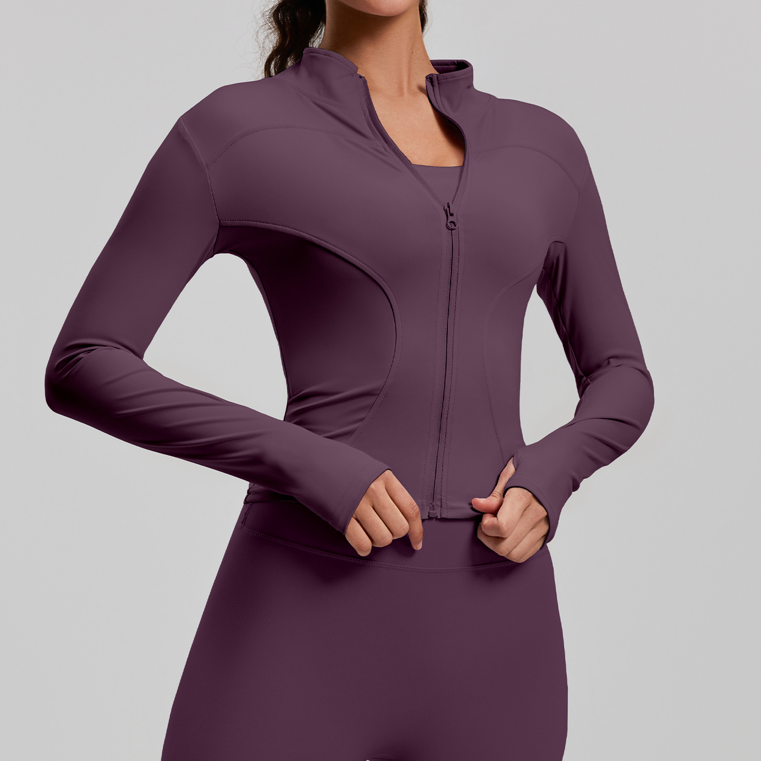 Full Stand-up Collar High Elastic Women Jacket 20 Colors YFMTWT01