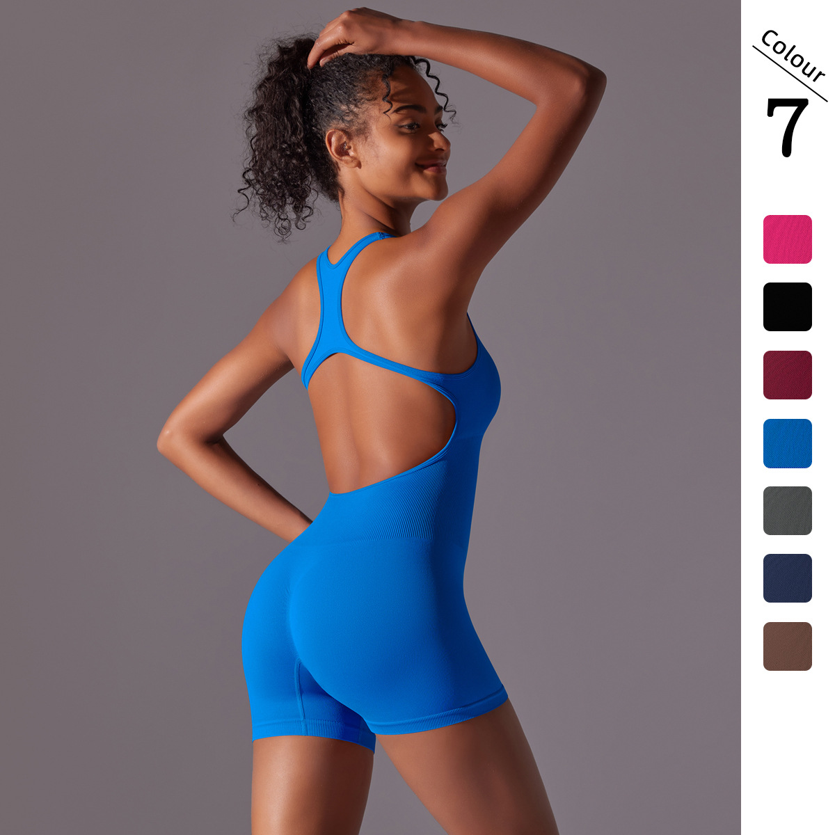 Women Y-Back Sleeveless Short Jumpsuit, 
