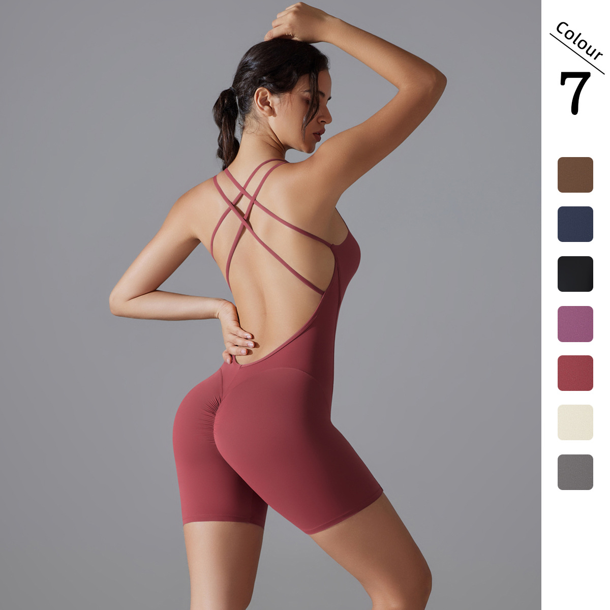 Women Thin Cross Strap Deep Hollow Back 