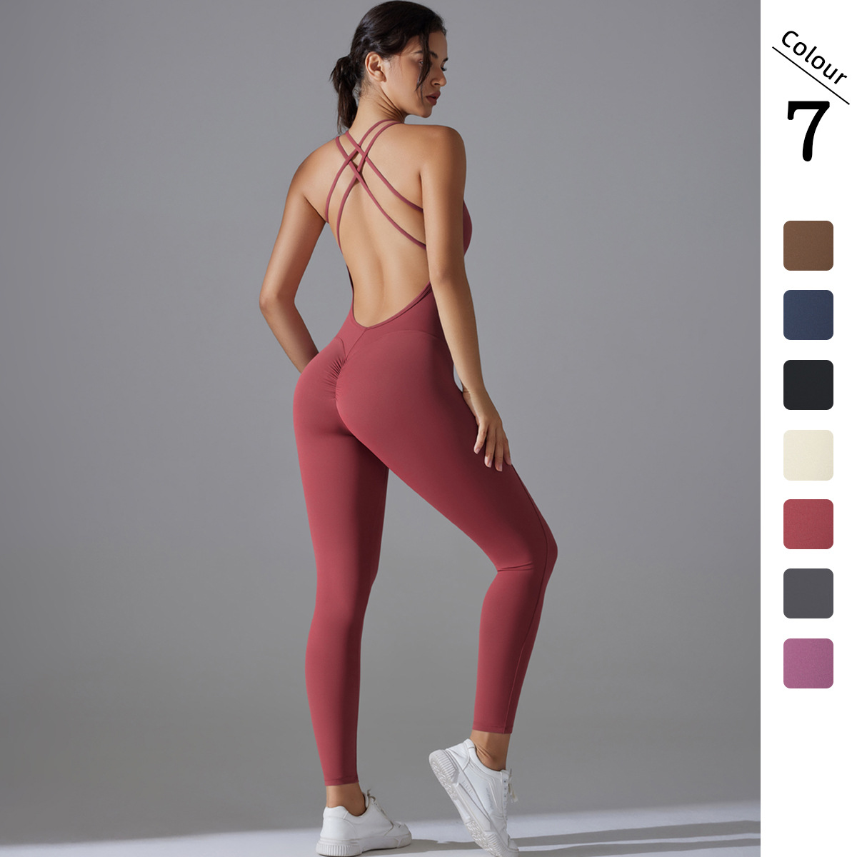 Women Thin Cross Strap Deep Hollow Back 