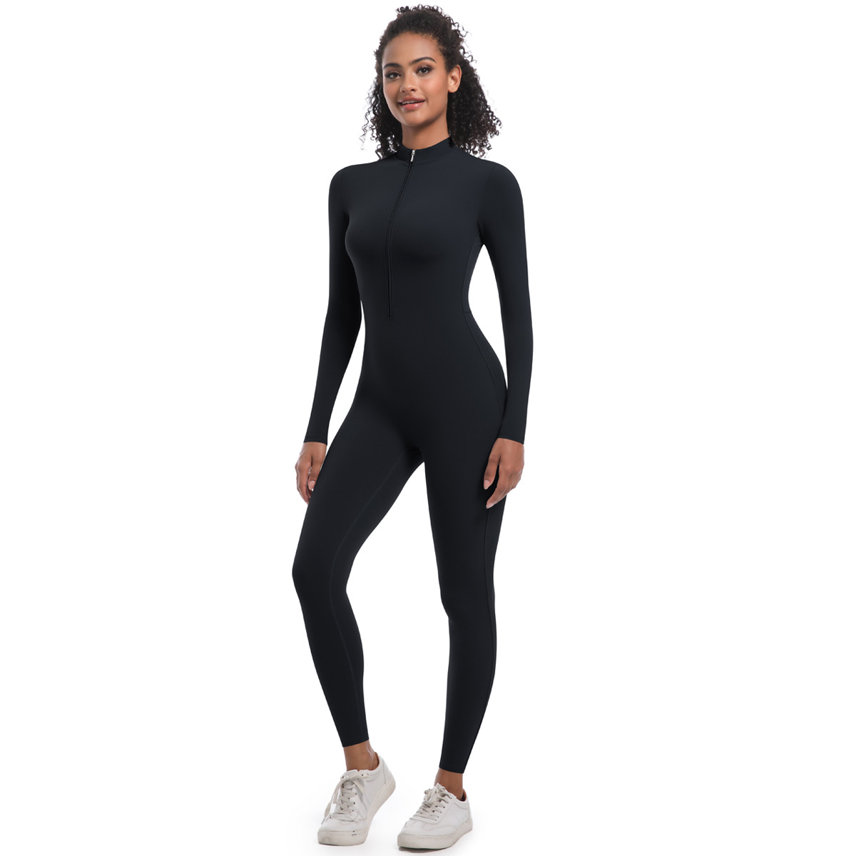 Women Thin Cross Strap Deep Hollow Back Long Leg Jumpsuit, Spaghetti Cross Back Strap Large Cutout Back Tight Long Leg Bodysuit 7 Colors, YFYS7065