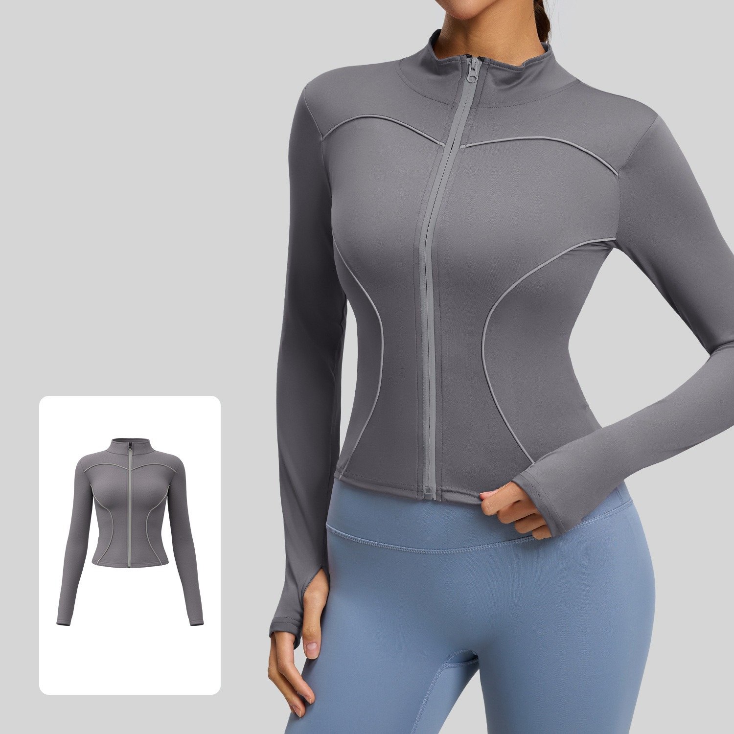 Reflective Stand-Collar Sports Jacket for Night Running 4 Colors YFJYMW060