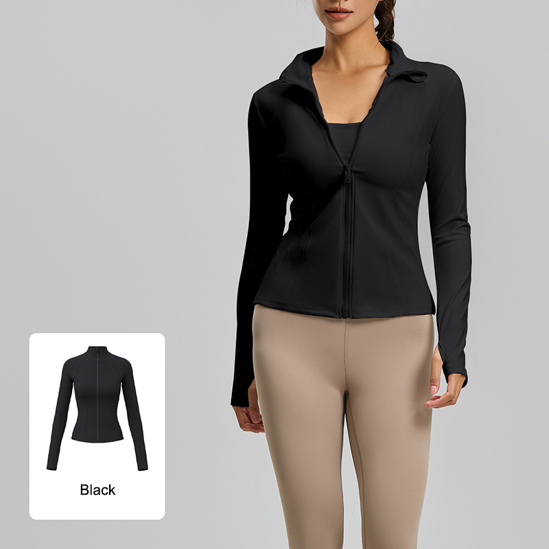 Stand-up Collar Slim-fit Breathable Yoga Top 5 Colors YFJYMW083