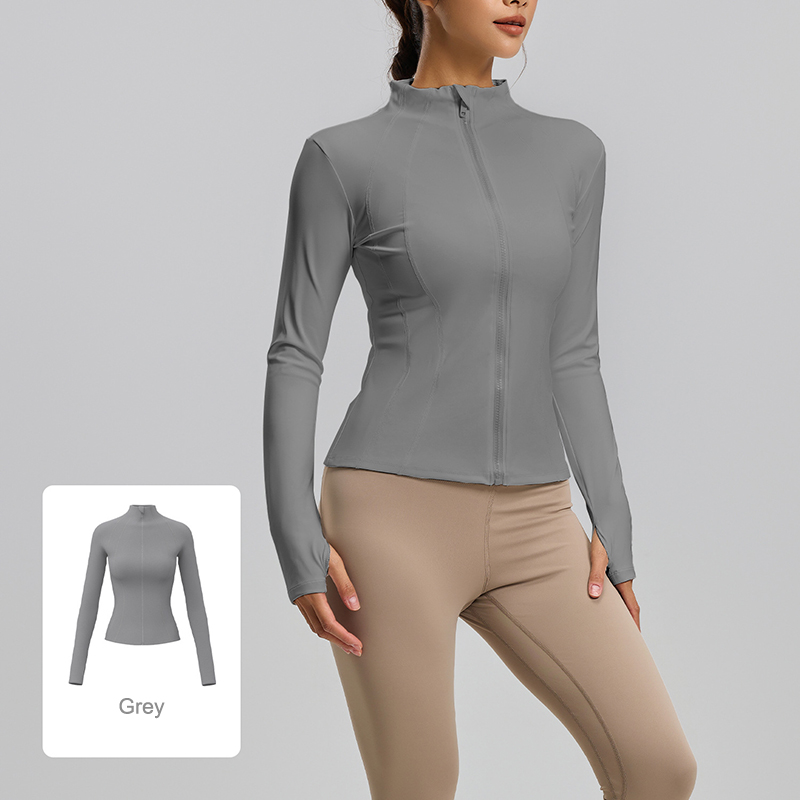 Stand-up Collar Slim-fit Breathable Yoga Top 5 Colors YFJYMW083