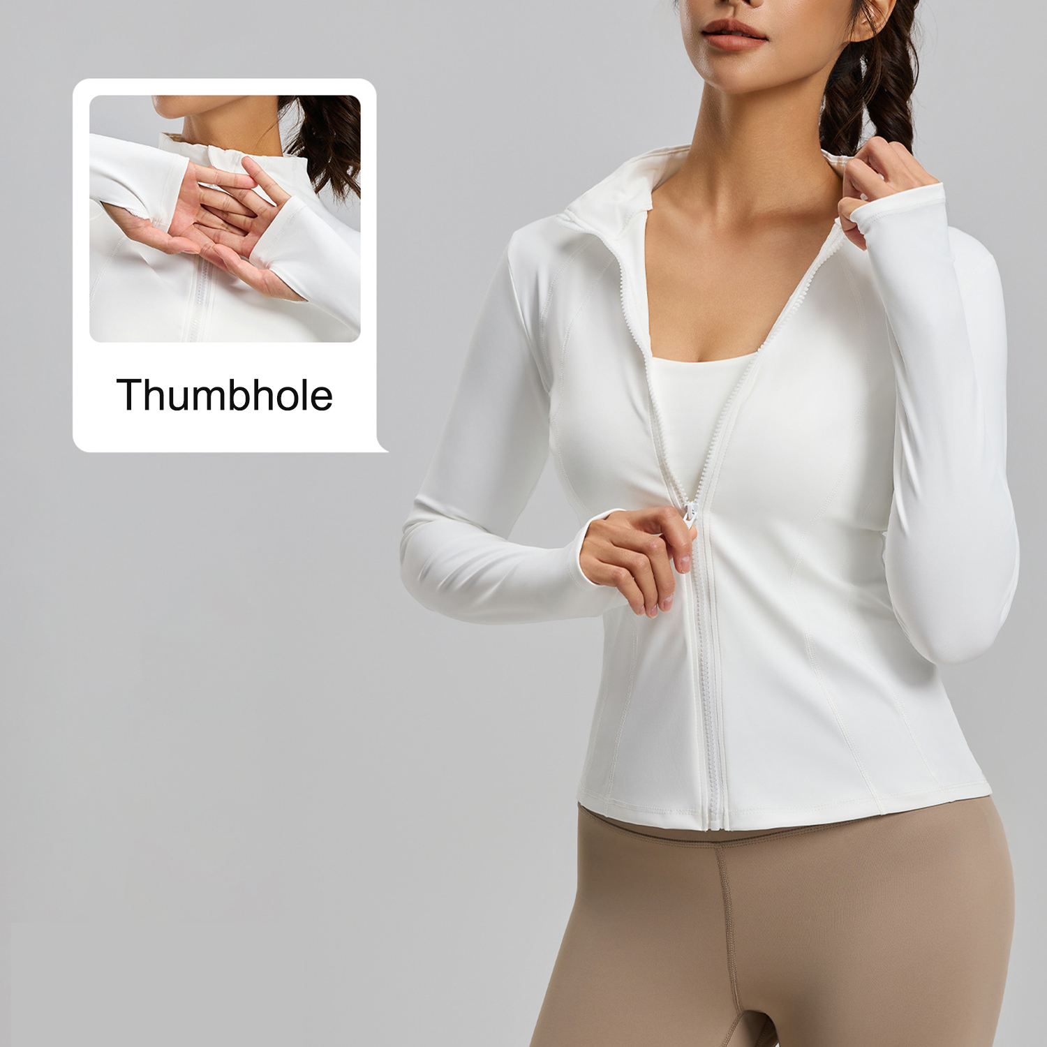 Stand-up Collar Slim-fit Breathable Yoga