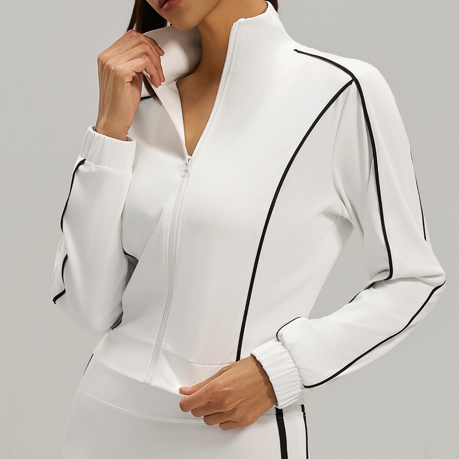 High-stretch Casual Color-block Sports Jacket 2 Colors YFJYMW183
