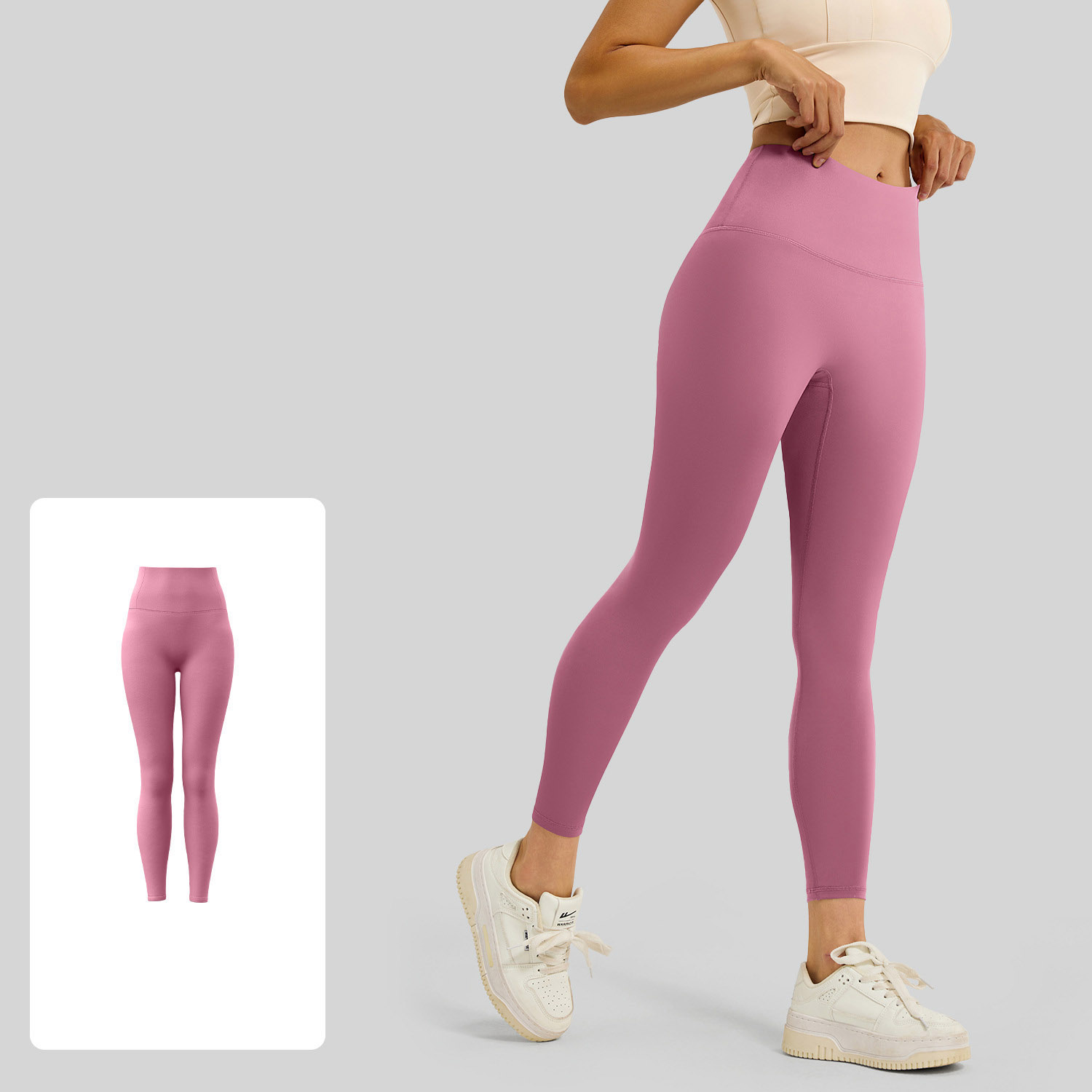 Women High Waist Crotch Seamless Peach Butt Yoga Leggings 19 Colors, Soft Slim High Rise Workout Fitness Running Pants, YFMT21