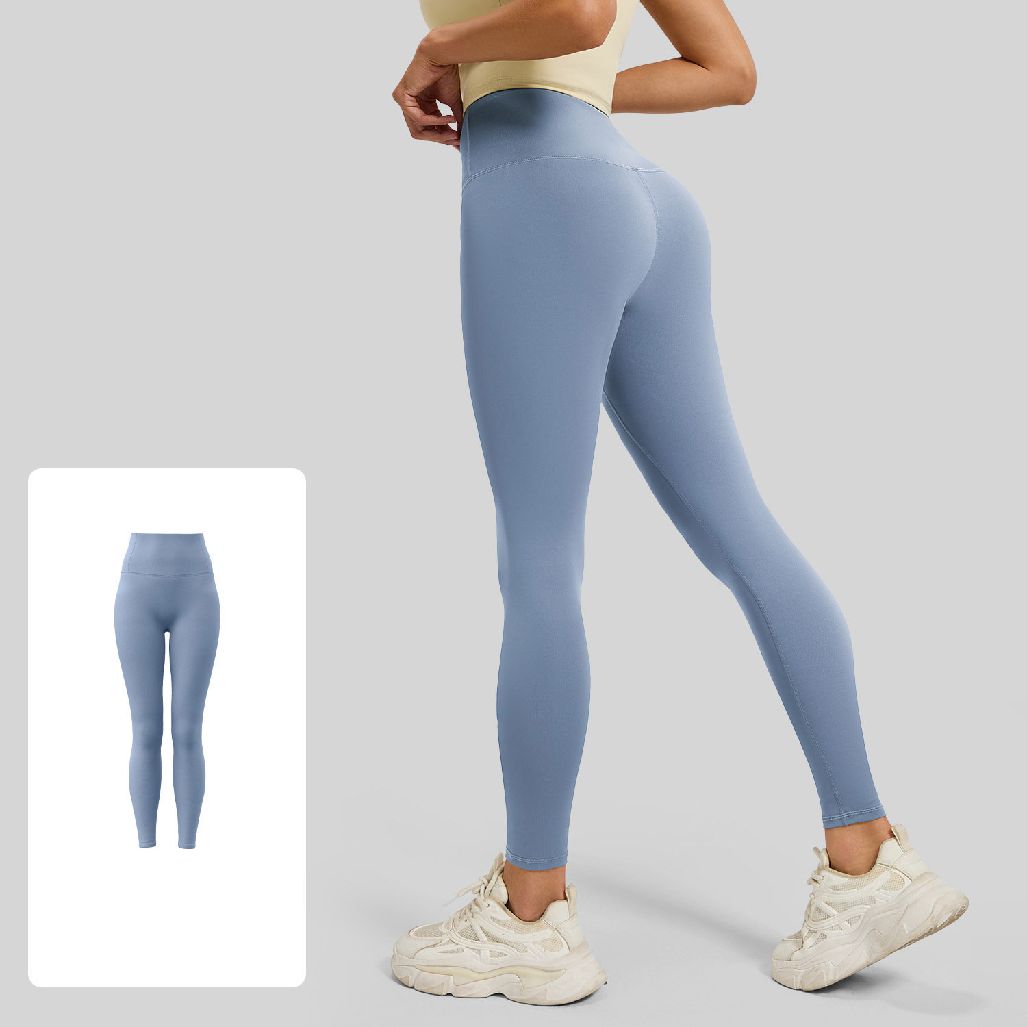 Women High Waist Crotch Seamless Peach Butt Yoga Leggings 19 Colors, Soft Slim High Rise Workout Fitness Running Pants, YFMT21