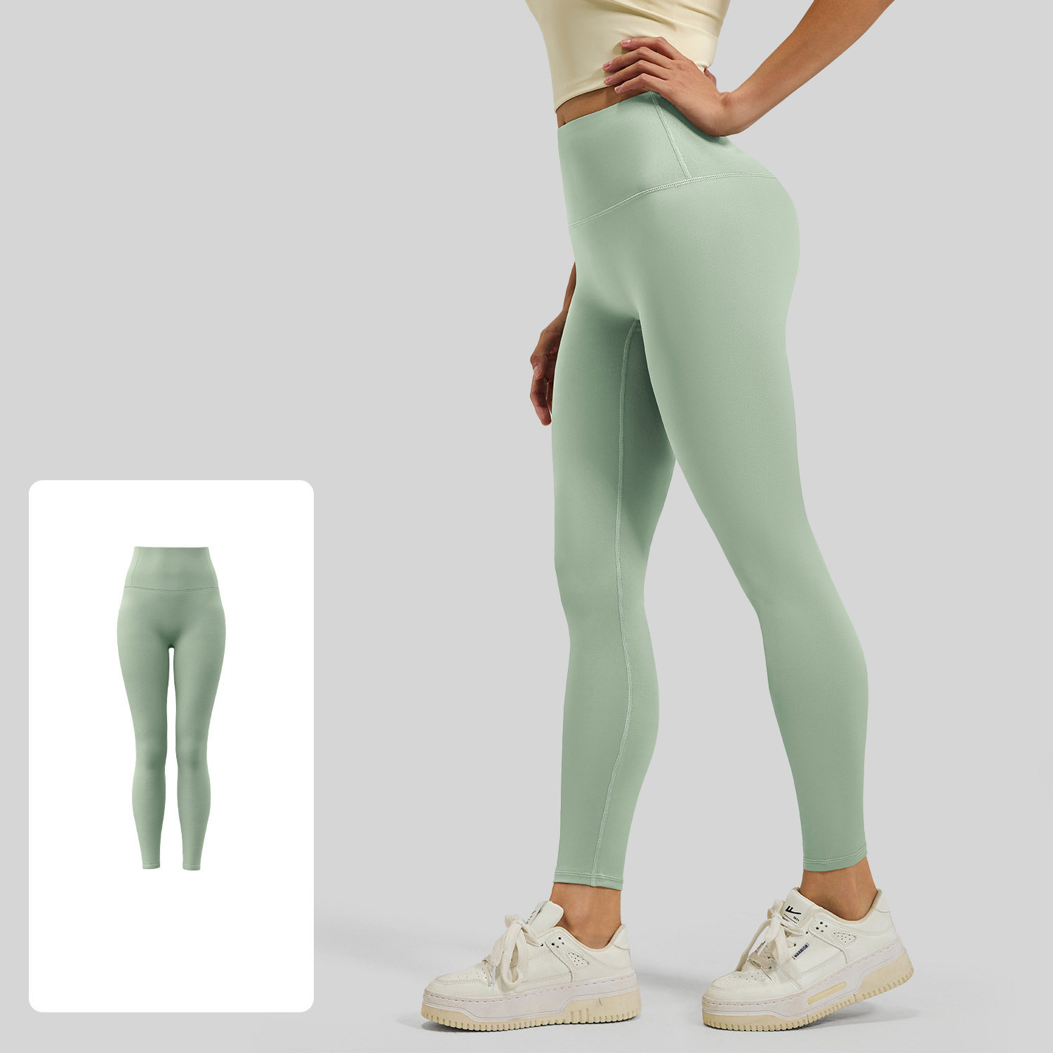 Women High Waist Crotch Seamless Peach Butt Yoga Leggings 19 Colors, Soft Slim High Rise Workout Fitness Running Pants, YFMT21