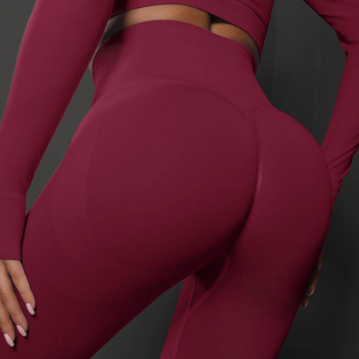 Women High Waist Seamless Smiley Peach Butt Yoga Leggings 20 Colors, Nylon High Stretch Tummy Control 9/10 Length Workout Running Fitness Pants, YFYS6600