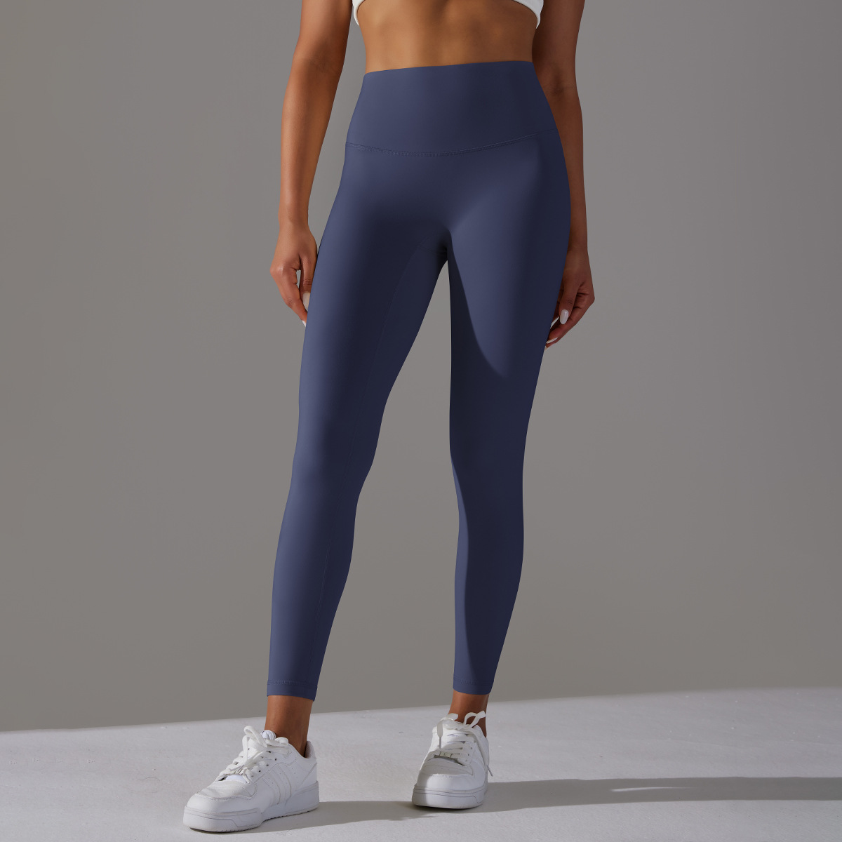 Women High Waist Crotch Seamless Double Sided Brushed Nude Soft Yoga Leggings 36 Colors, Nylon Lycra Tummy Control 9/10 Length Slim Running Fitness Pants, YFYS6618