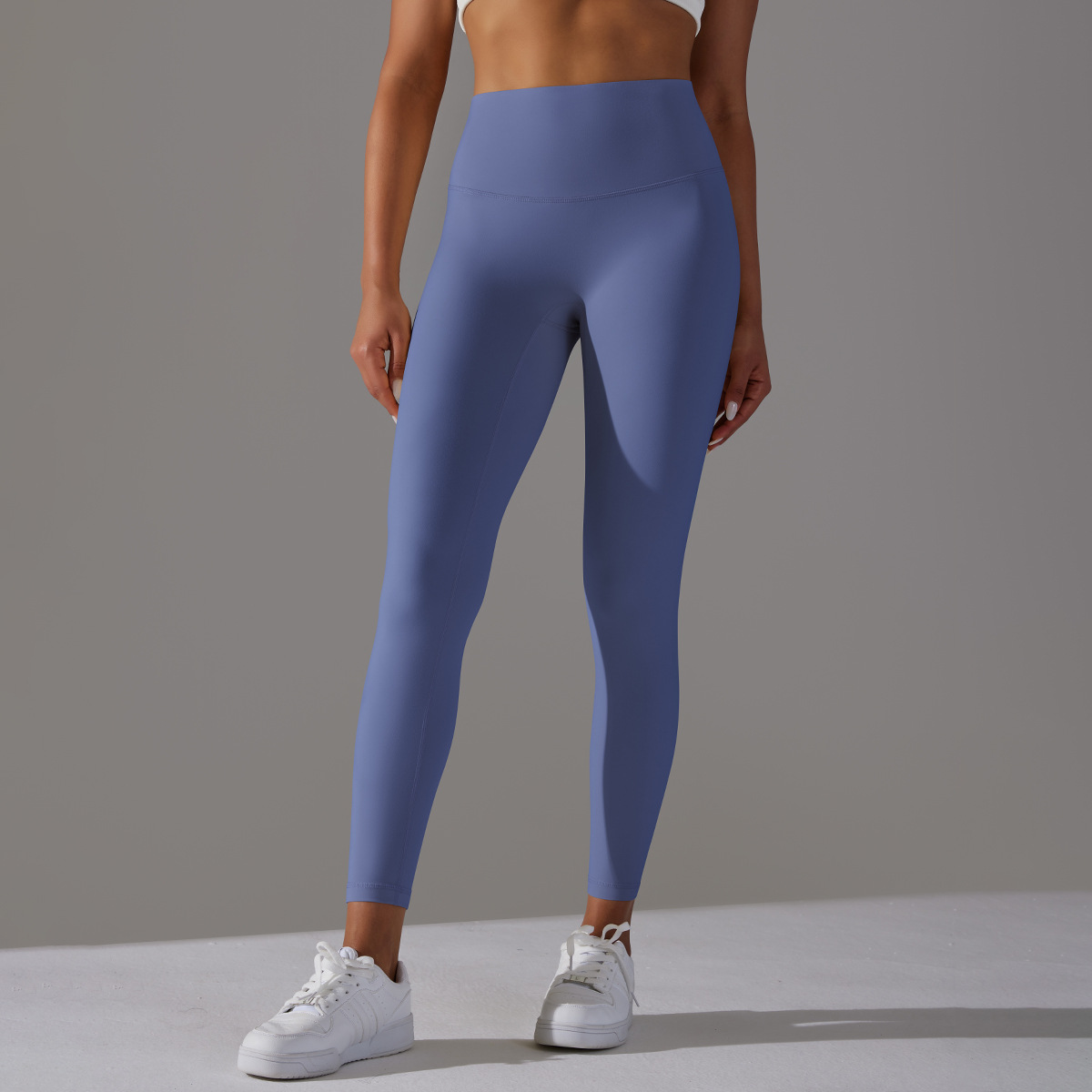 Women High Waist Crotch Seamless Double Sided Brushed Nude Soft Yoga Leggings 36 Colors, Nylon Lycra Tummy Control 9/10 Length Slim Running Fitness Pants, YFYS6618