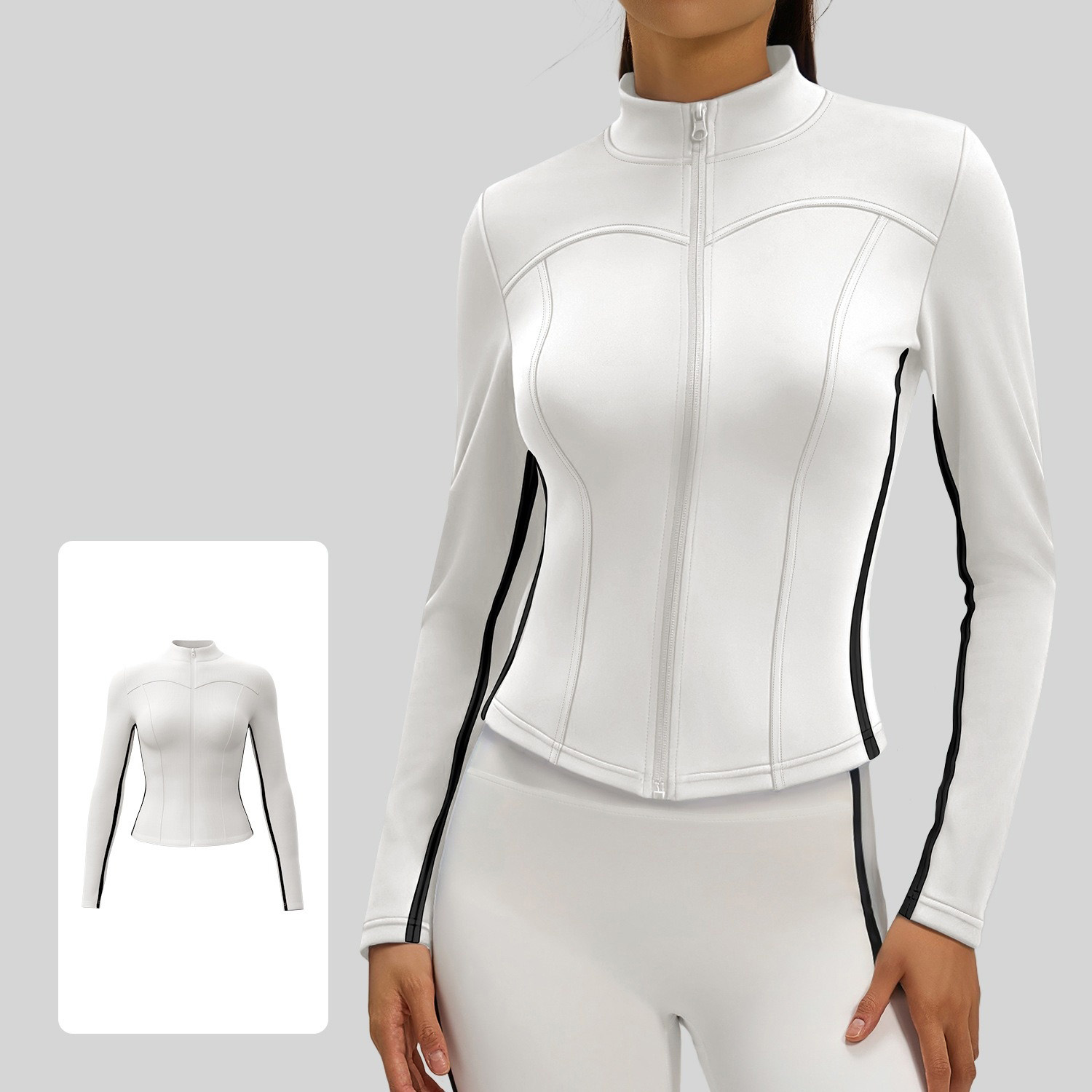 High-stretch Slim-fit Color-block Sports Jacket 4 Colors YFJYMW189