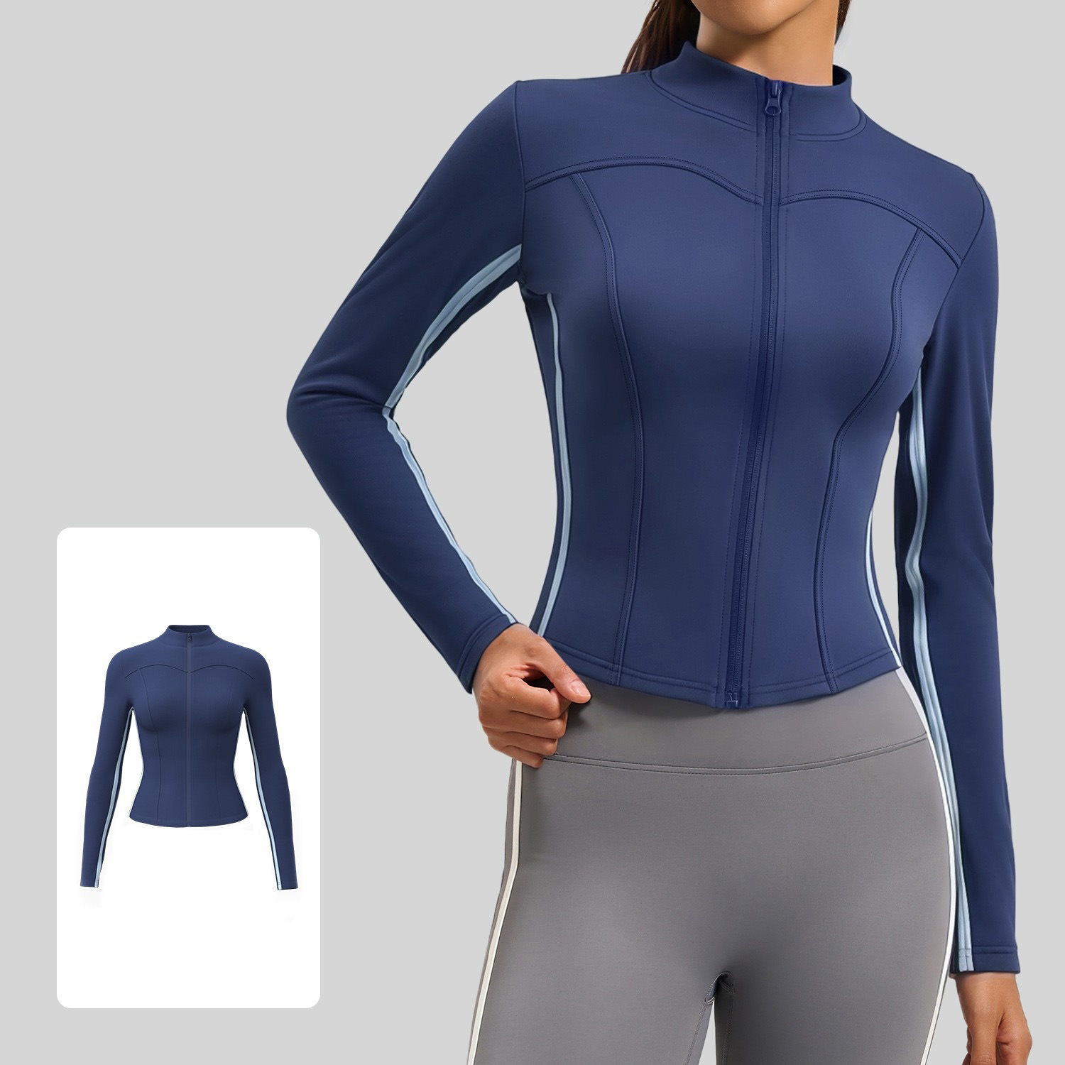 High-stretch Slim-fit Color-block Sports Jacket 4 Colors YFJYMW189