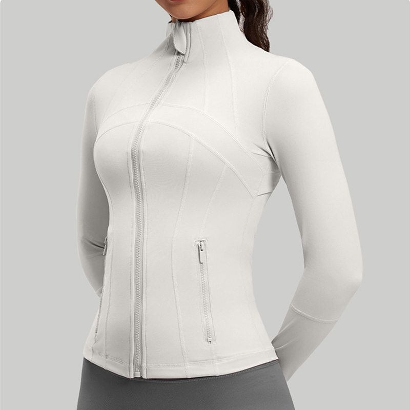 Full Zip-up Stand Breathable Women's Yog